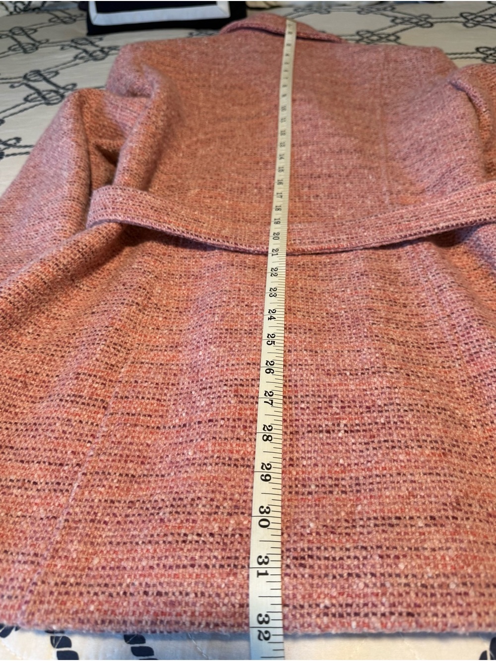 Marvin Richards Rose-Pink Double-Breasted Pea Coat - Picture 5 of 8